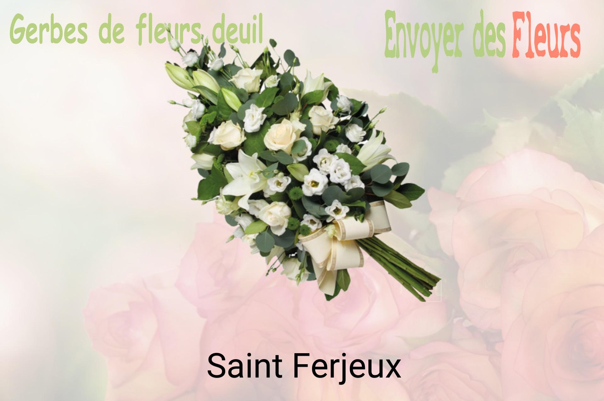 Gerbe de fleurs de deuil livrée à Saint-Ferjeux